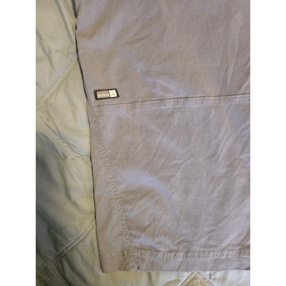 Prana Pants Womens L Gray Capri Lightweight Breathe Stretch Hiking Outdoor - Picture 5 of 9